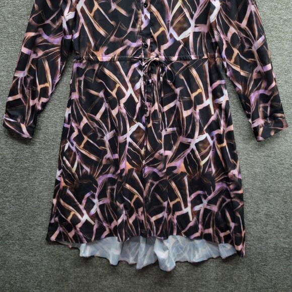Atelier Dress Women's 4 Mauve Pink Black Quartz High Low NWT - Picture 3 of 12